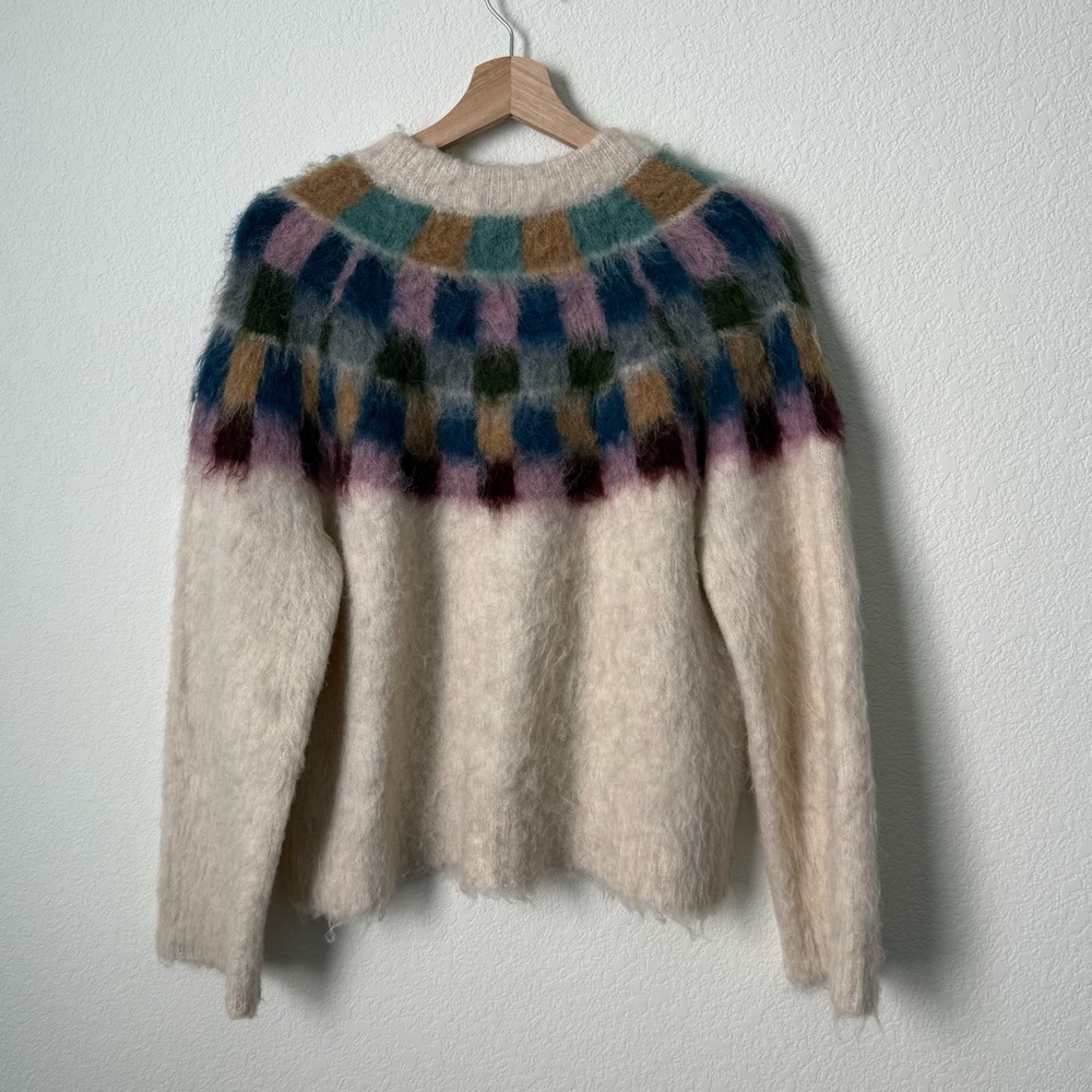 Madewell Brushed Checkerboard Fair Isle Sweater - Picture 8 of 8